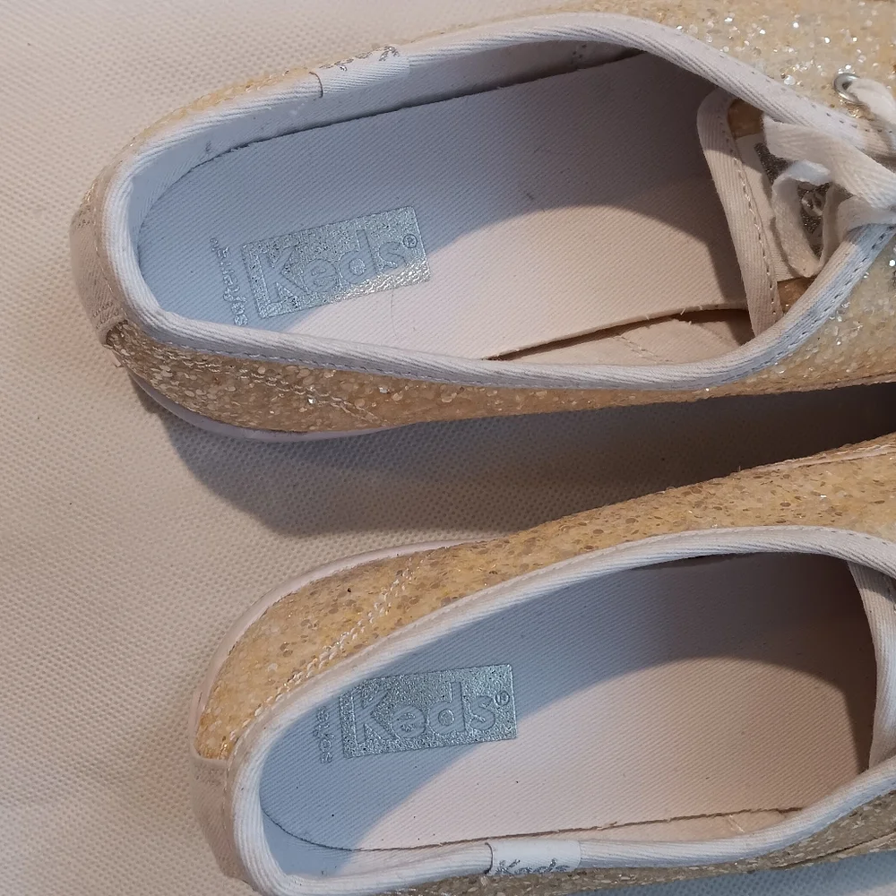Keds Womens 8.5 Champion Glitter Celebrations Lace Up Sneaker Shoes
